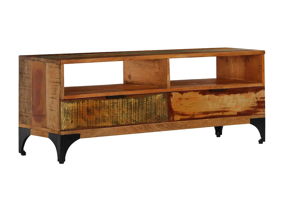Meuble TV 118x35x45 cm Bois de récupération massif