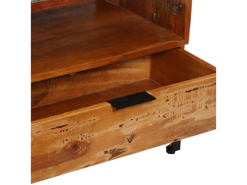 Mobile Porta TV 118x35x45 cm in Legno Massello di Recupero