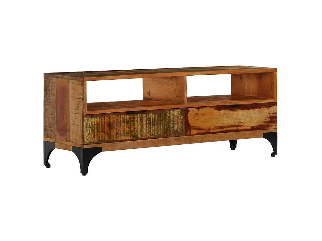 Mobile Porta TV 118x35x45 cm in Legno Massello di Recupero
