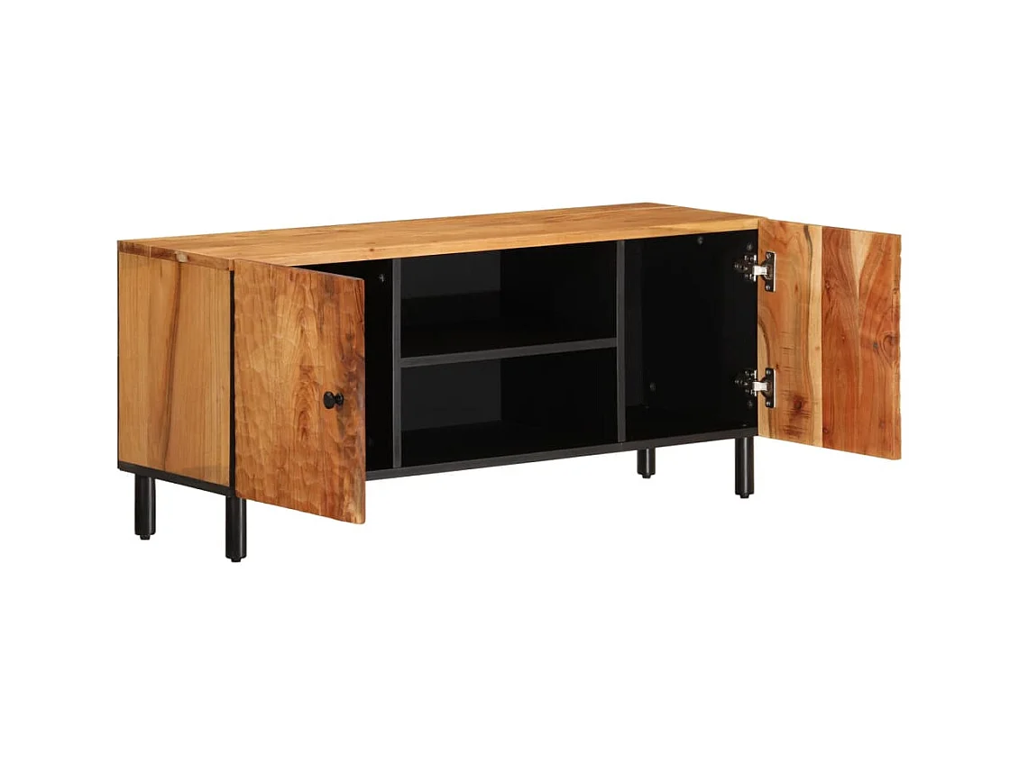 Mobile Porta TV 105x33x46 cm in Legno Massello di Acacia