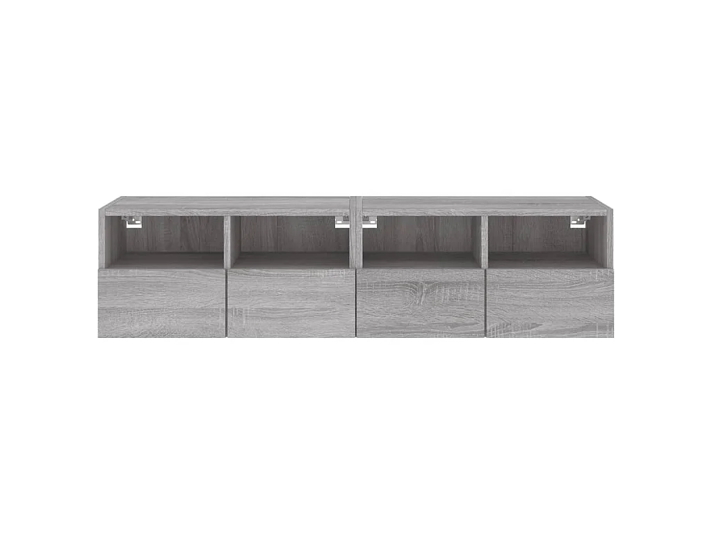 Meubles TV muraux 2pcs sonoma gris 60x30x30cm bois d'ingénierie