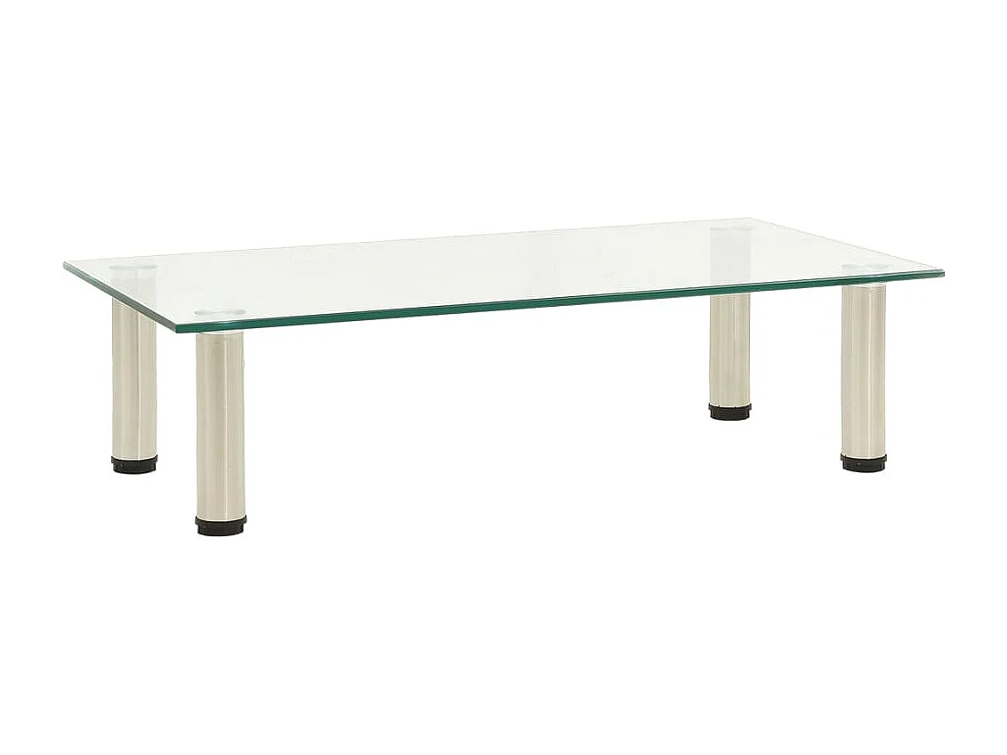 322763  TV Stand Transparent 60x35x17 cm Tempered Glass