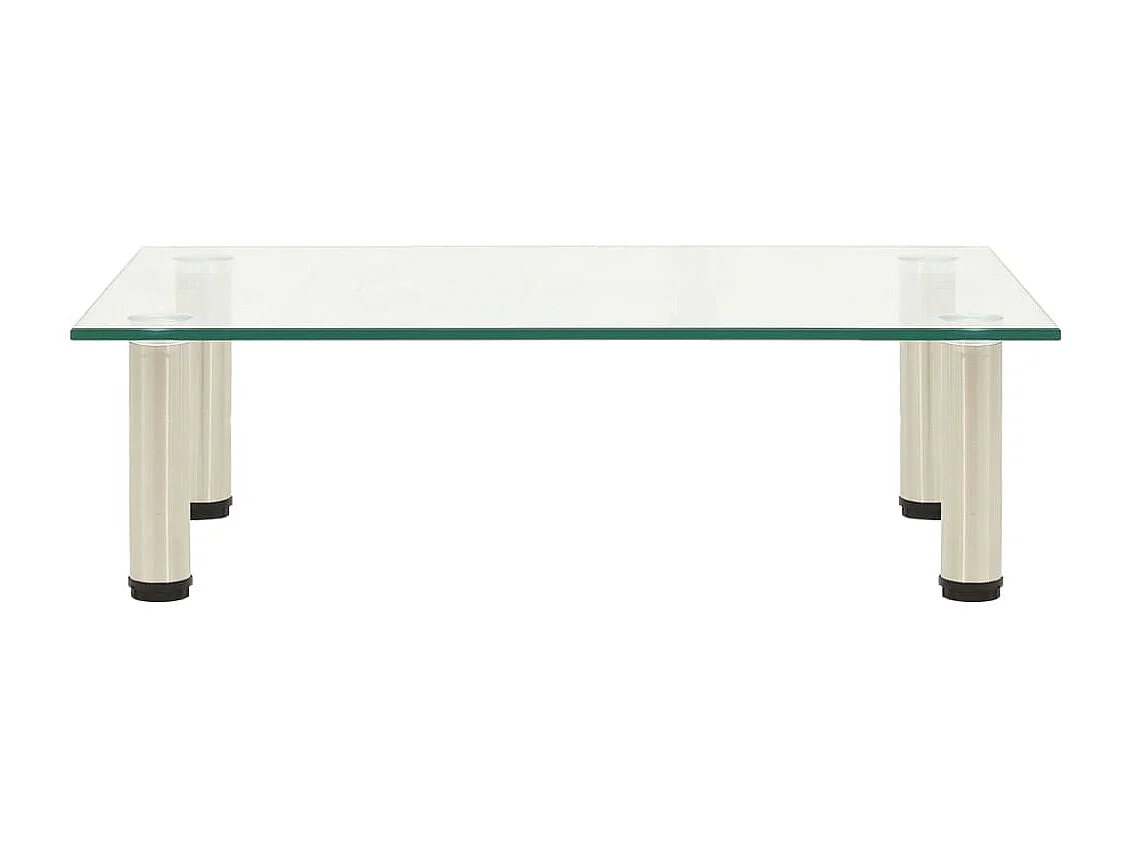 322763  TV Stand Transparent 60x35x17 cm Tempered Glass