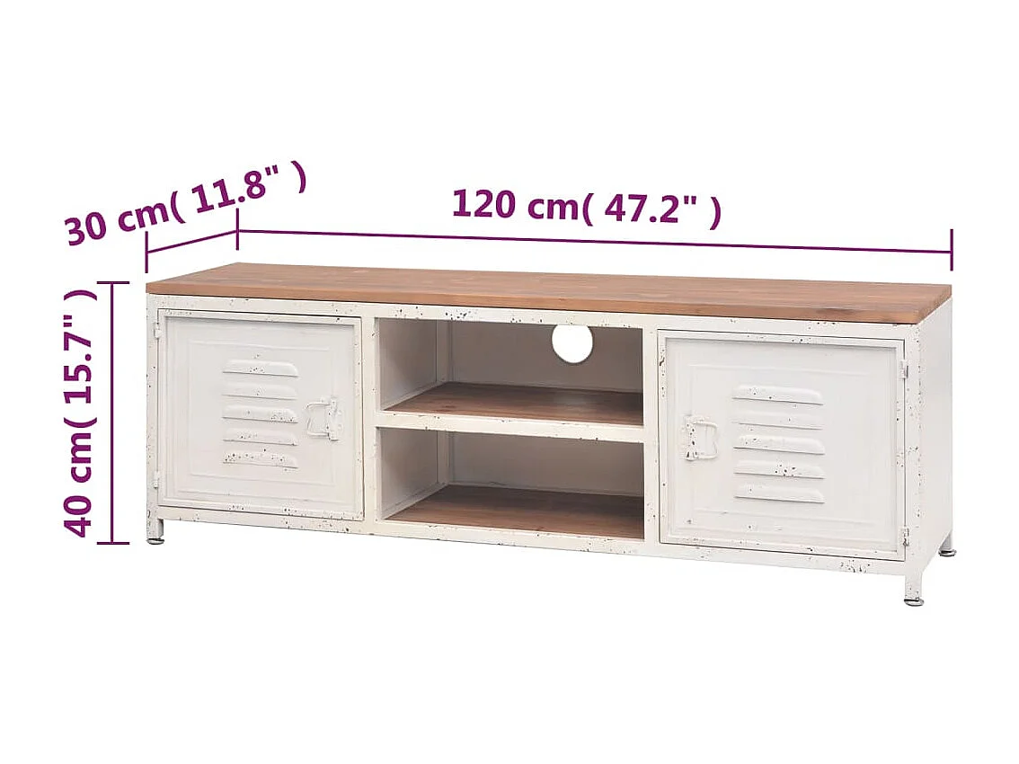 Mobile TV 120x30x40 cm Bianco