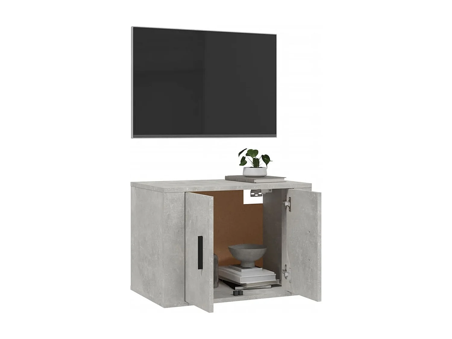 Tv-wandmeubel 57x34,5x40 cm betongrijs