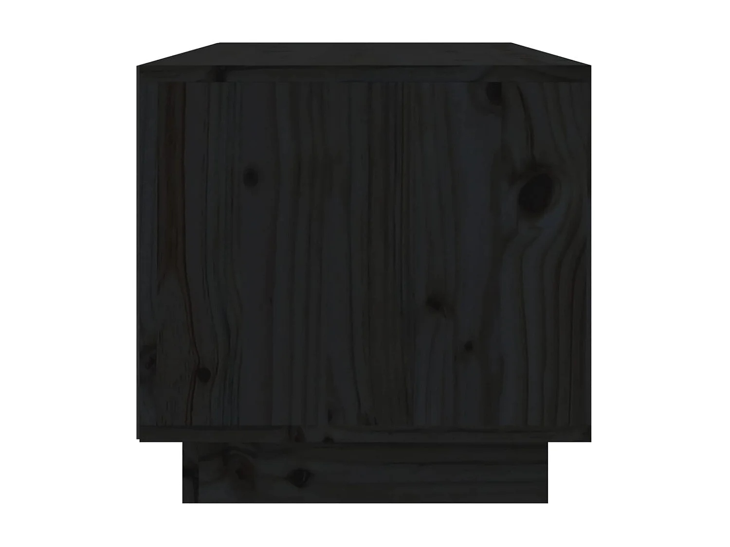 Móvel de TV 60x35x35 cm madeira de pinho maciça preto