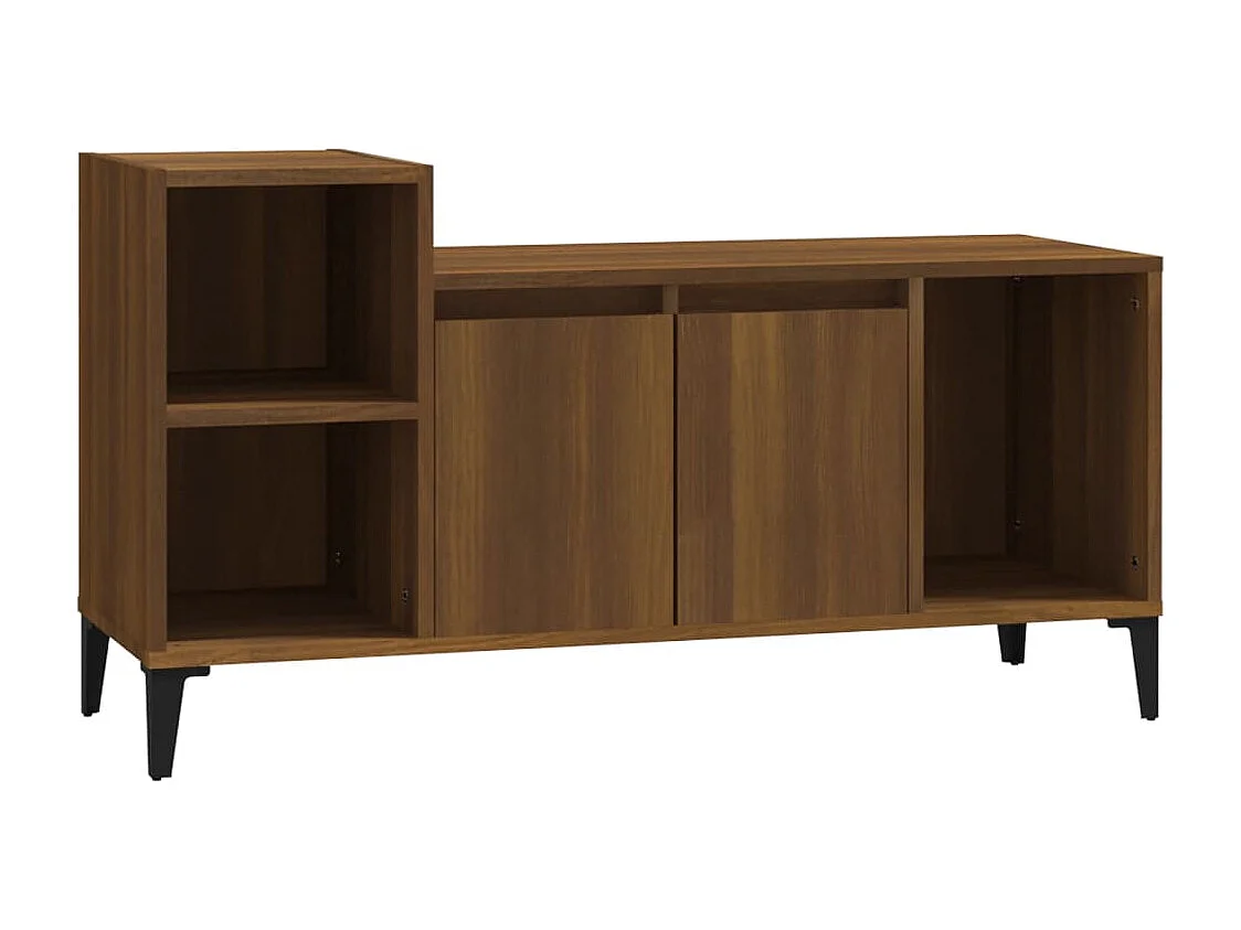 Mueble para TV madera contrachapada marrón roble 100x35x55 cm