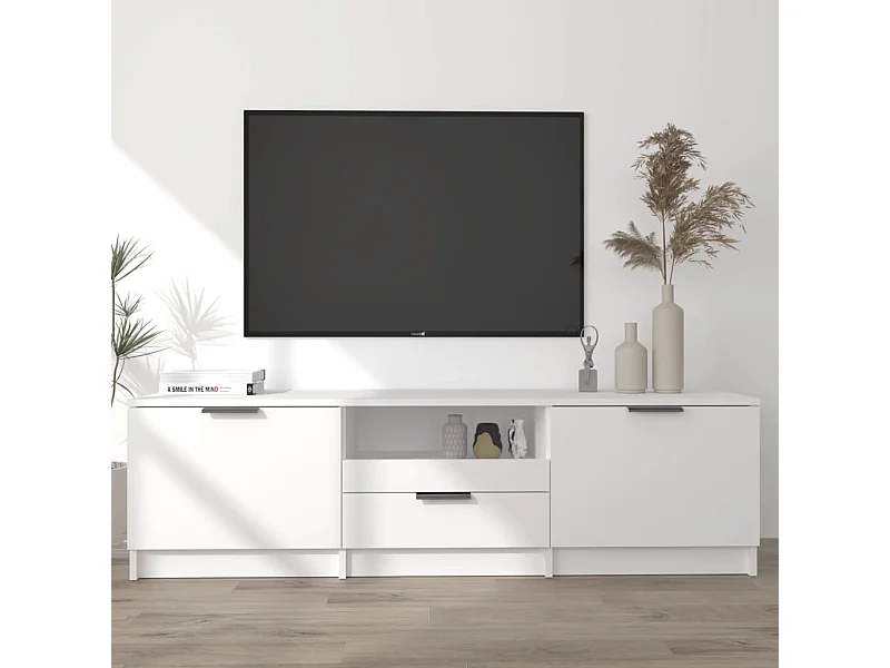 TV-Schrank Weiß 140x35x40 cm Holzwerkstoff