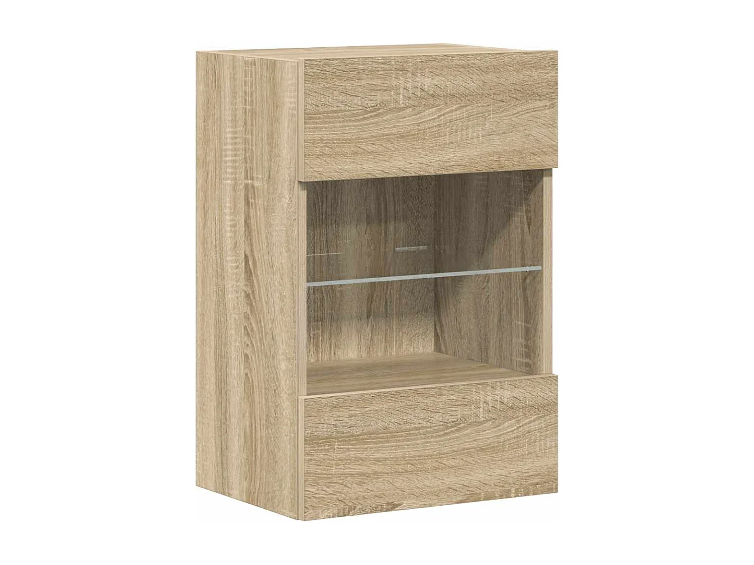 Mobili da parete con luci LED per TV 2pz Rovere Sonoma 40x30x60,5 cm