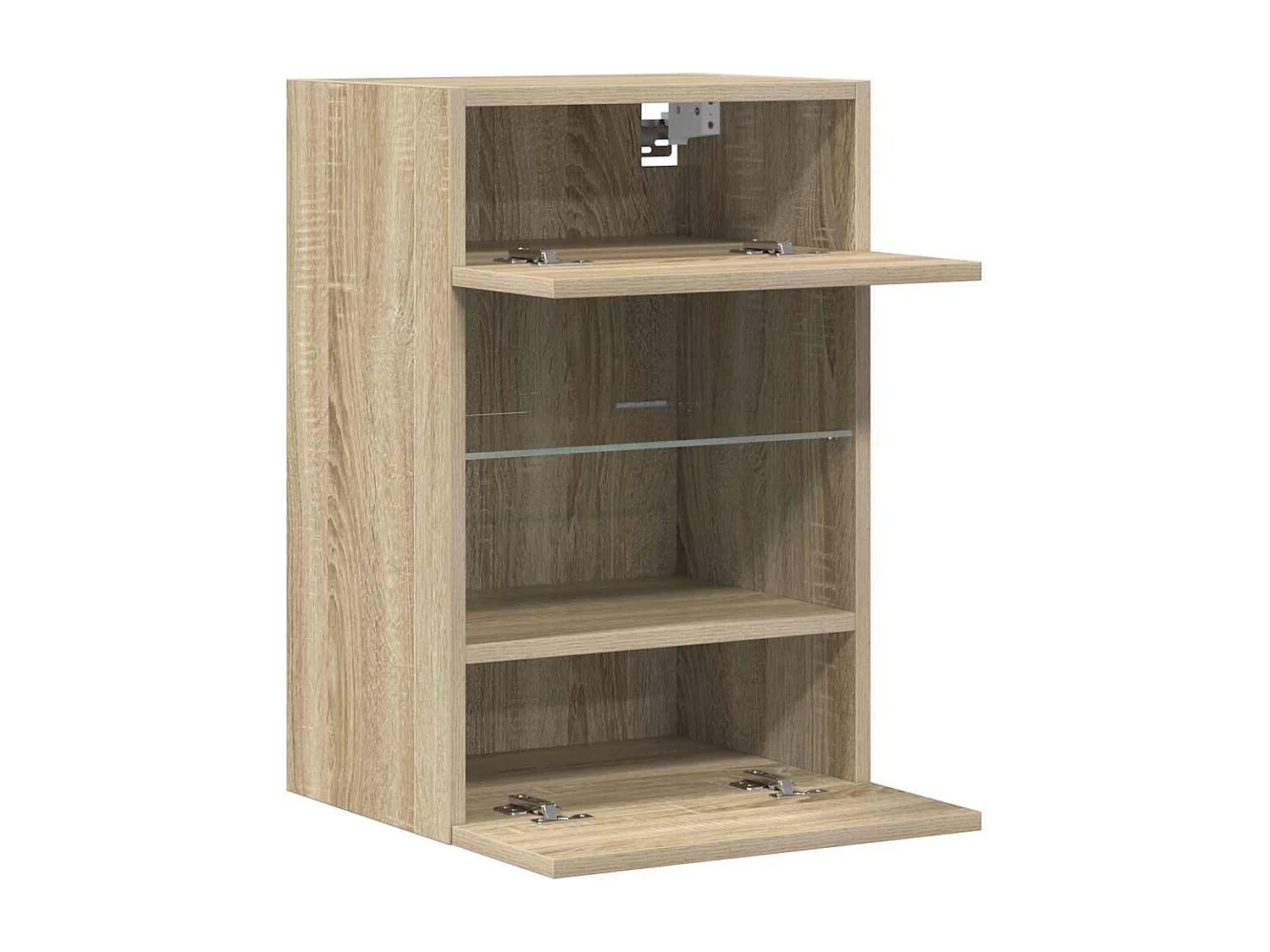 Mobili da parete con luci LED per TV 2pz Rovere Sonoma 40x30x60,5 cm