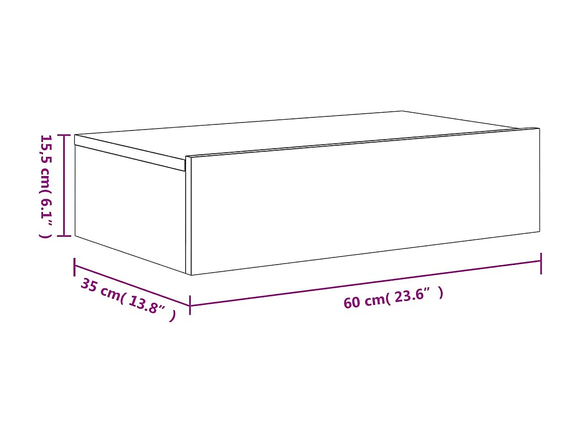 TV-Schrank mit LED-Leuchten Sonoma-Eiche 60x35x15,5 cm