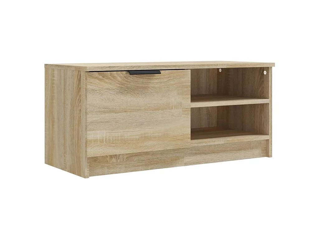 Mobile Porta TV Rovere Sonoma 80x35x36,5cm in Legno Multistrato