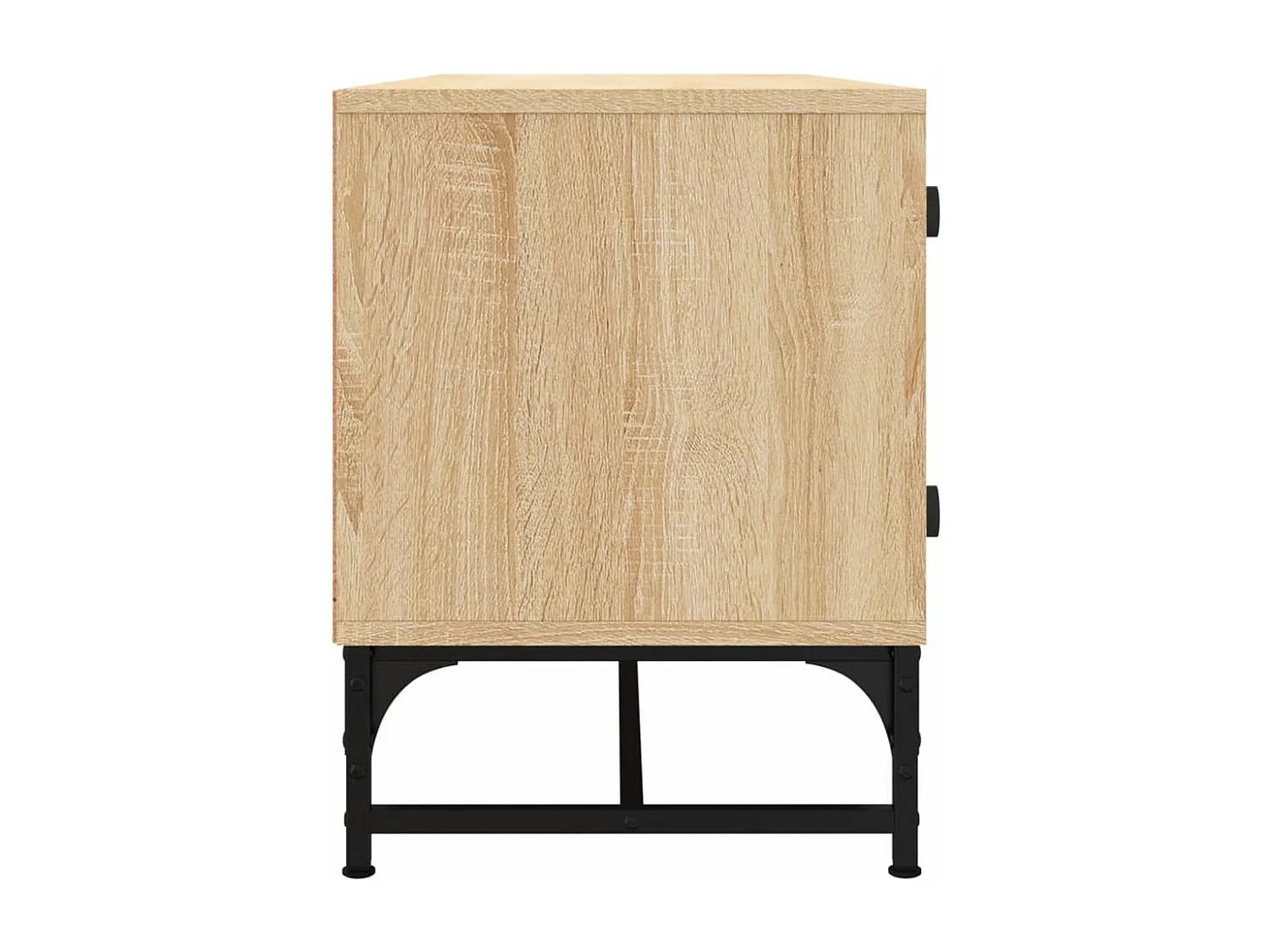 Meuble TV avec portes en verre chêne sonoma 102x37x50 cm