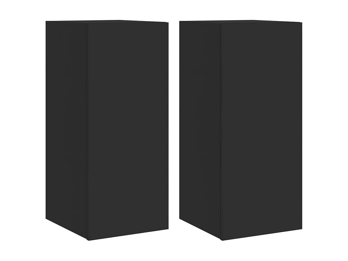 Móveis de parede p/ TV com luzes LED 2 pcs 30,5x35x70 cm preto