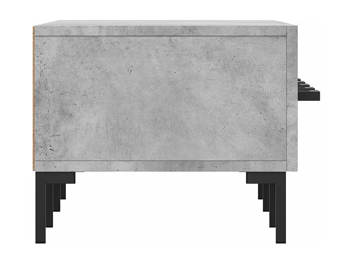 Meuble TV gris béton 150x36x30 cm bois d'ingénierie