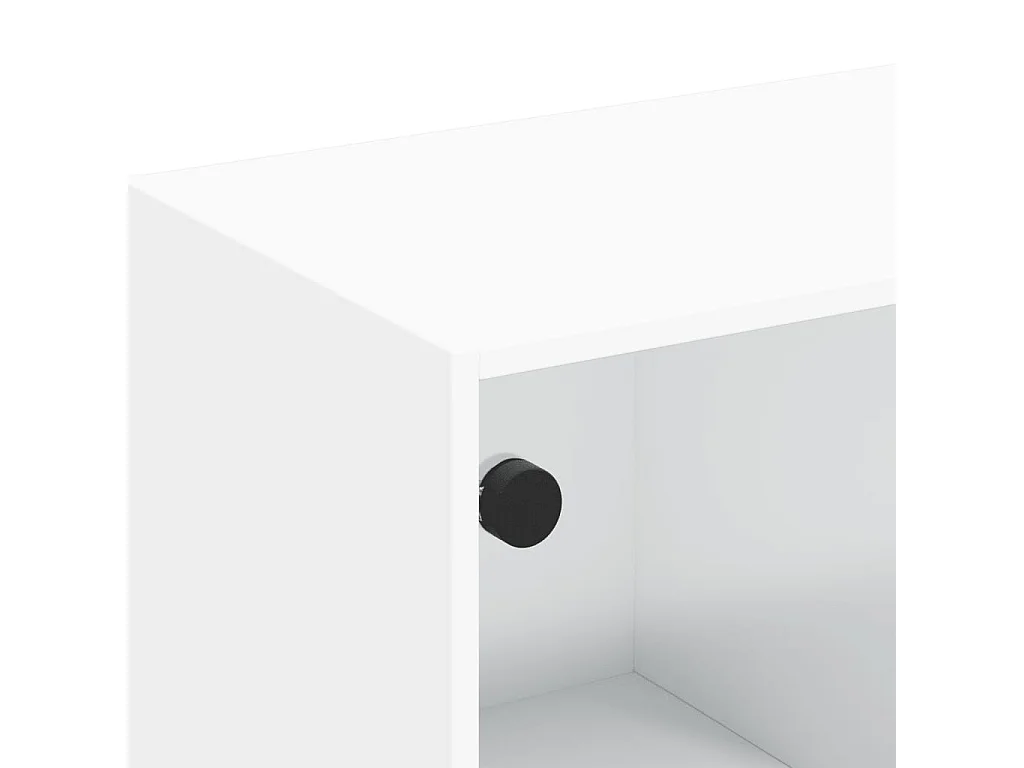 TV-Schrank mit Glastüren Weiß 102x37x42 cm