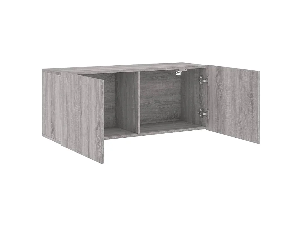 Meuble TV mural sonoma gris 100x30x41 cm