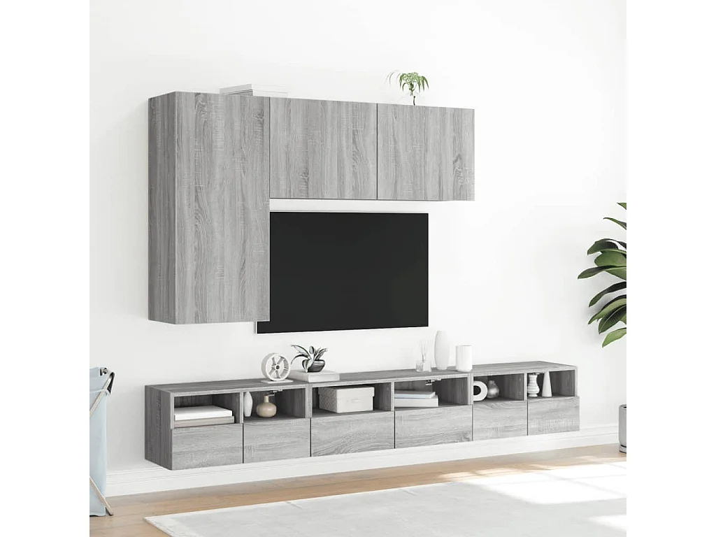 TV-Wandschrank Grau Sonoma 100x30x41 cm