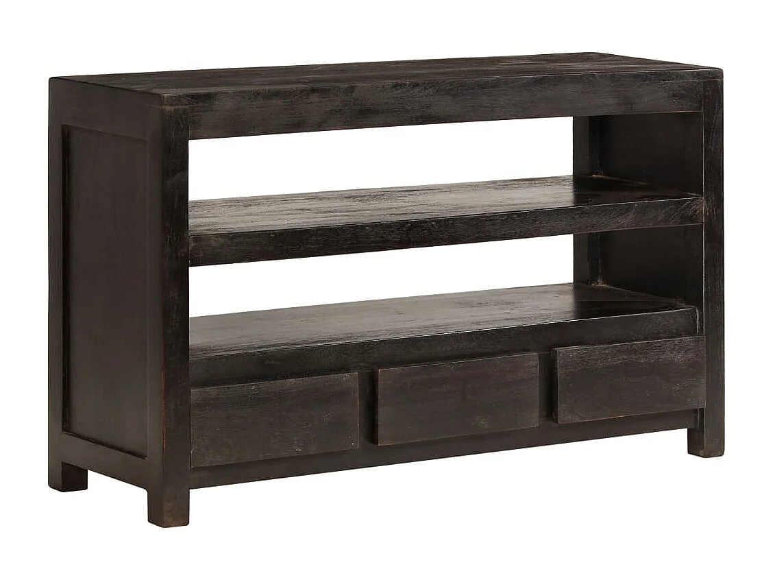 Meuble TV Bois d'acacia solide 90 x 30 x 55 cm Marron foncé