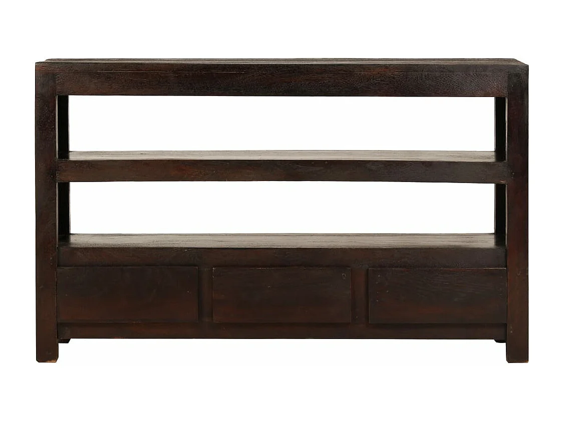 Meuble TV Bois d'acacia solide 90 x 30 x 55 cm Marron foncé