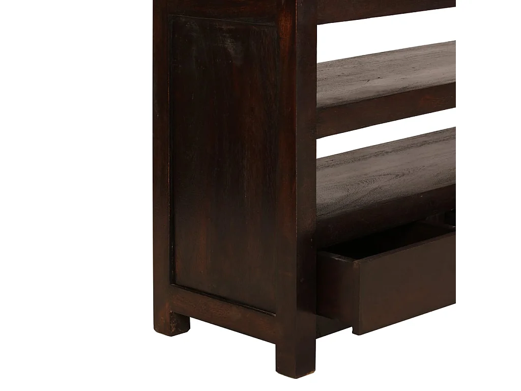 Meuble TV Bois d'acacia solide 90 x 30 x 55 cm Marron foncé