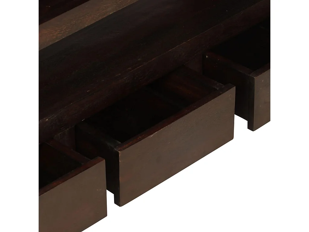 Meuble TV Bois d'acacia solide 90 x 30 x 55 cm Marron foncé