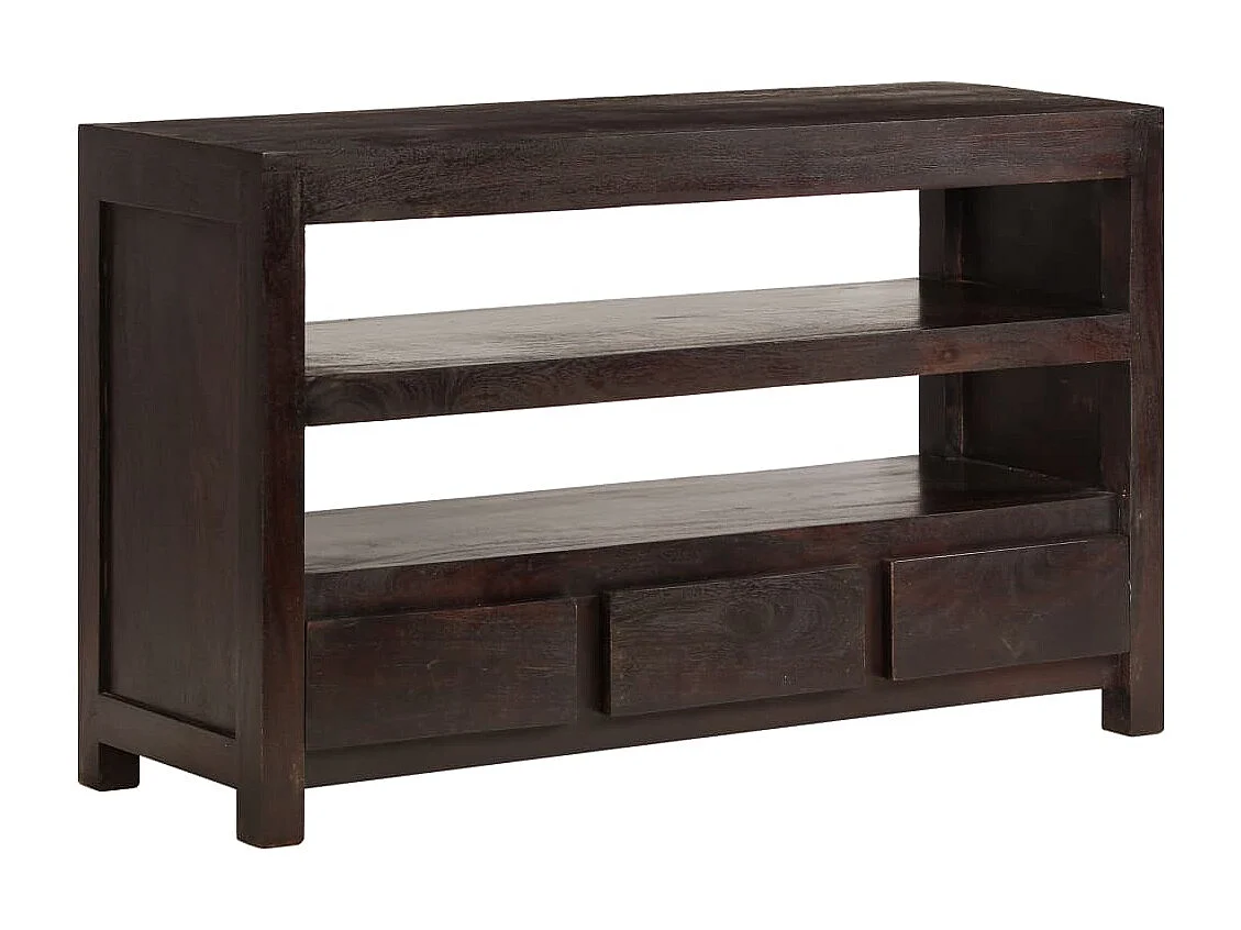 Meuble TV Bois d'acacia solide 90 x 30 x 55 cm Marron foncé