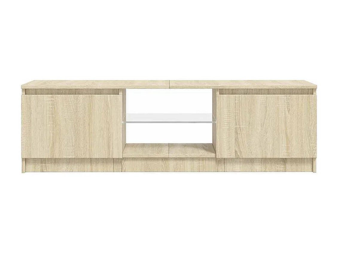 Mobile Porta TV con Luci LED Rovere Sonoma 120x30x36 cm