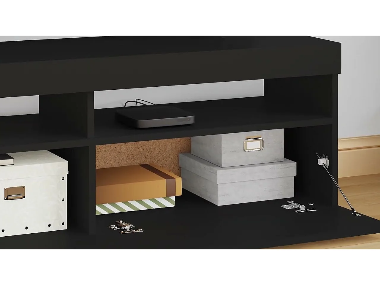 Meuble TV avec lumières LED noir 120x35x40 cm