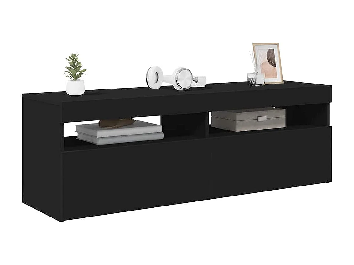 Meuble TV avec lumières LED noir 120x35x40 cm