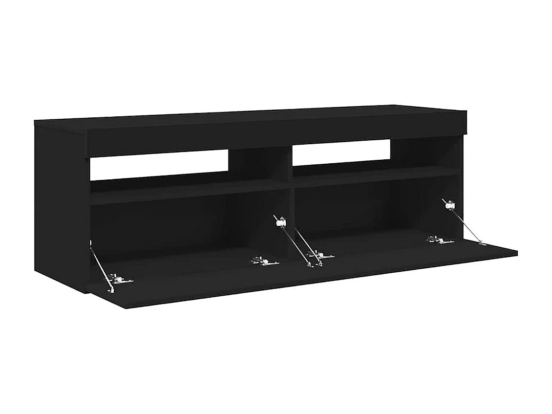 Meuble TV avec lumières LED noir 120x35x40 cm
