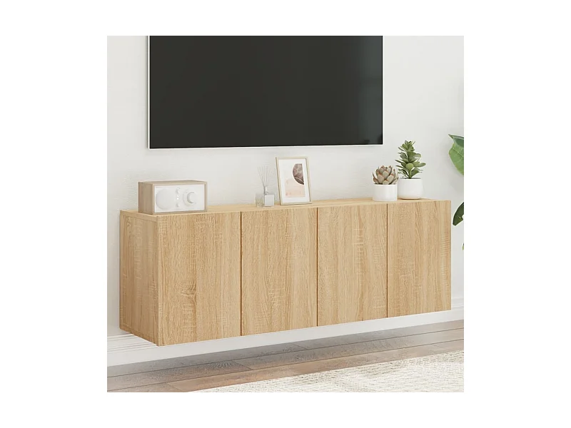 Muebles para TV de pared 2 unidades roble Sonoma 60x30x41 cm