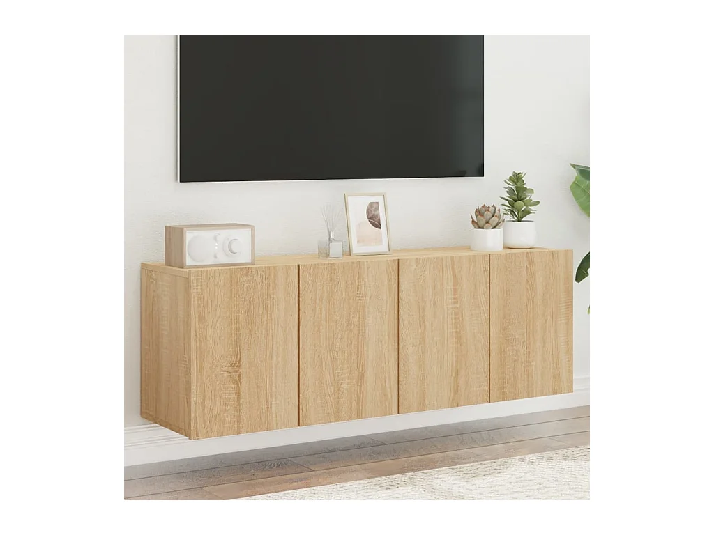 Meubles TV muraux 2 pcs chêne sonoma 60x30x41 cm