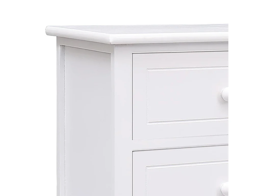 Mobile Porta TV Bianco 108x30x40 cm in Legno di Paulonia