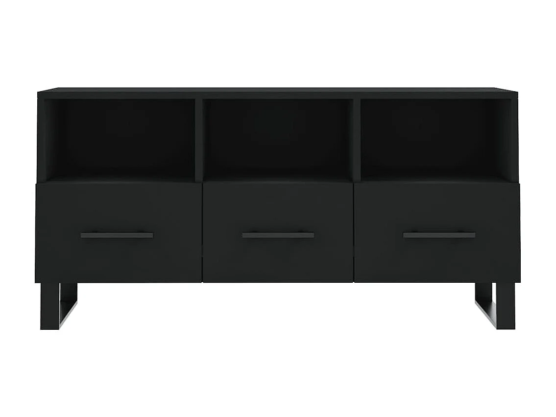 Mobile Porta TV Nero 102x36x50 cm in Legno Multistrato