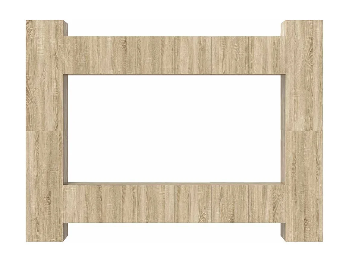 10-delige Tv-meubelset bewerkt hout sonoma eikenkleurig