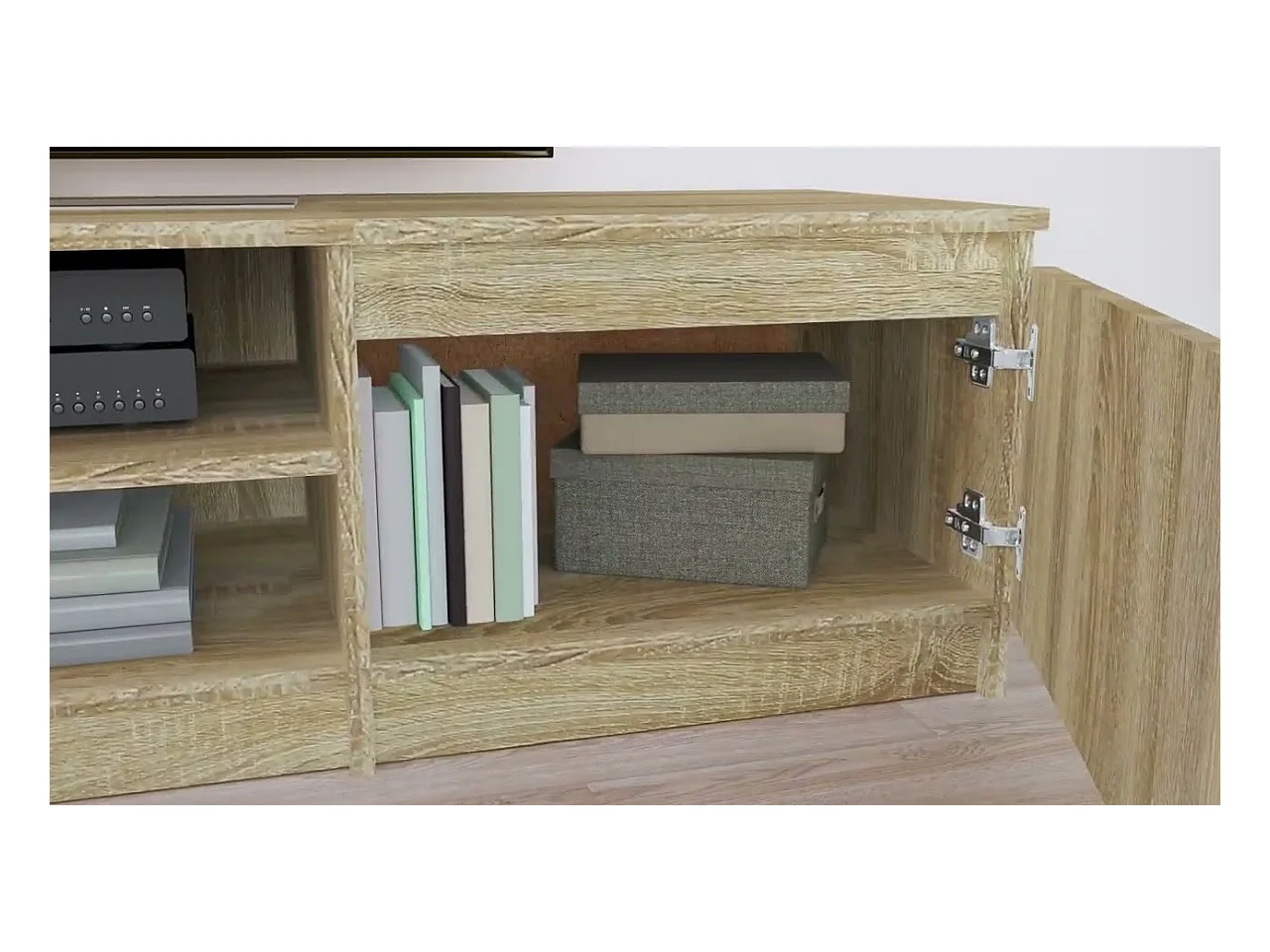 Mobile TV Rovere Sonoma 140x40x35,5 cm in Legno Multistrato