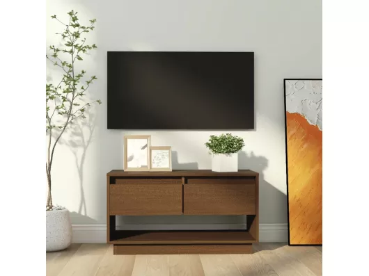 Kauf Unique TV-Schrank Honigbraun 74x34x40 cm Massivholz Kiefer