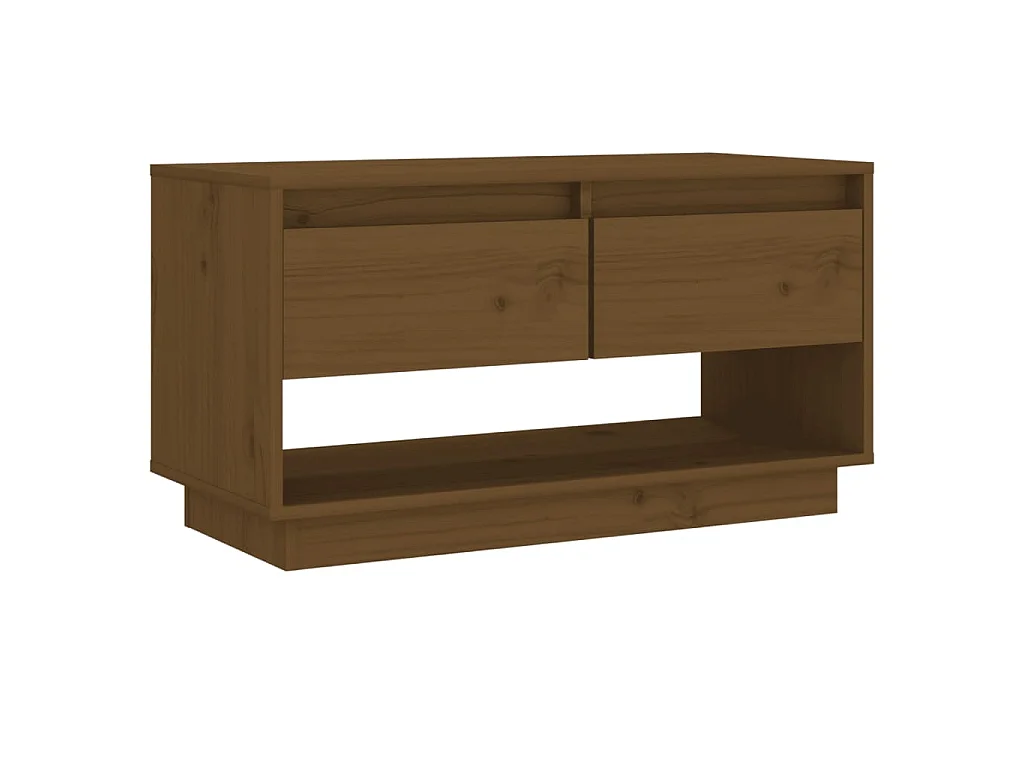 Tv-meubel 74x34x40 cm massief grenenhout honingbruin
