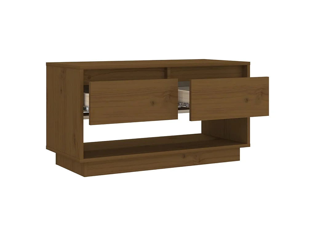 Tv-meubel 74x34x40 cm massief grenenhout honingbruin