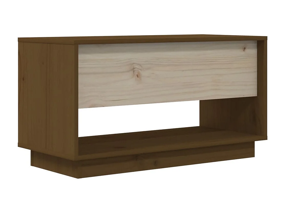 Tv-meubel 74x34x40 cm massief grenenhout honingbruin