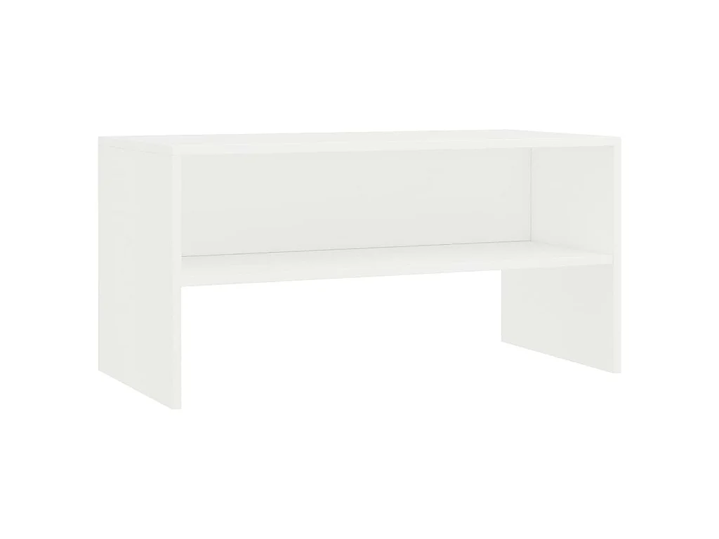 Meuble TV Blanc 80x40x40 cm Bois d’ingénierie