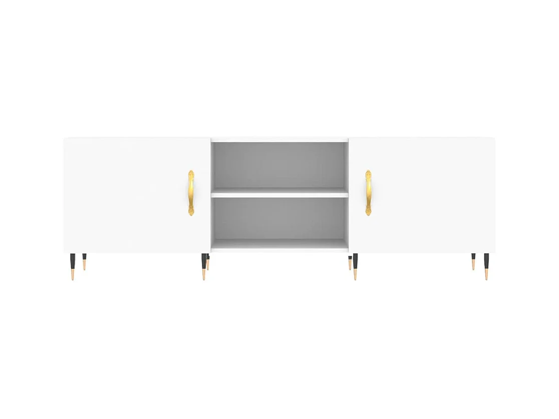 Meuble TV blanc 150x30x50 cm bois d'ingénierie