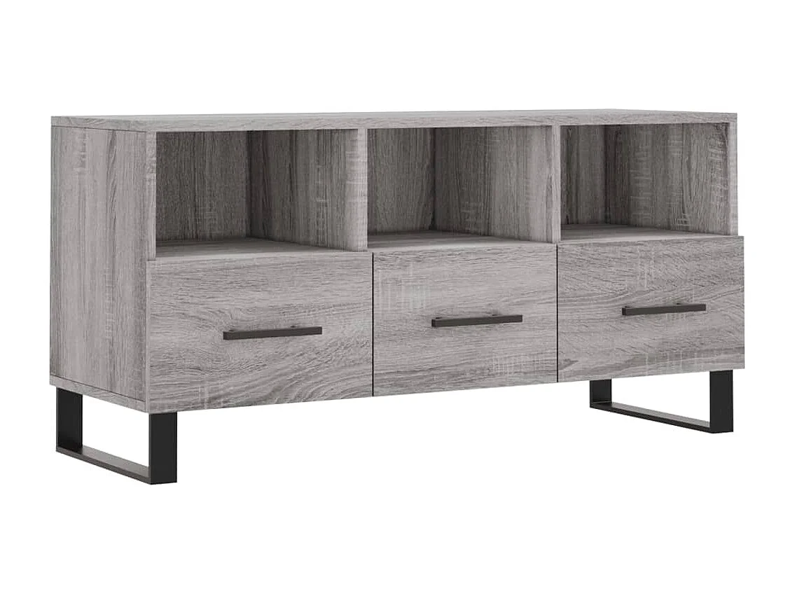 Meuble TV sonoma gris 102x36x50 cm bois d'ingénierie