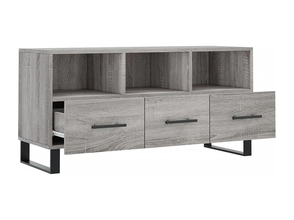 Meuble TV sonoma gris 102x36x50 cm bois d'ingénierie