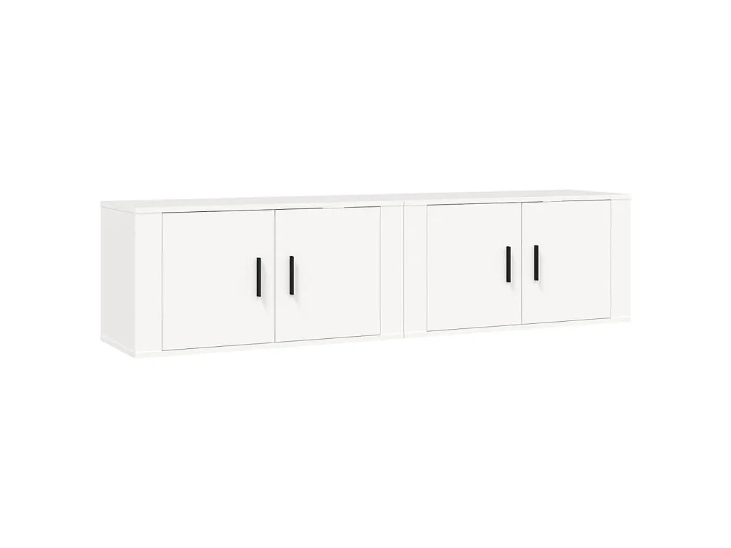 Meubles TV muraux 2 pcs blanc 80x34,5x40 cm