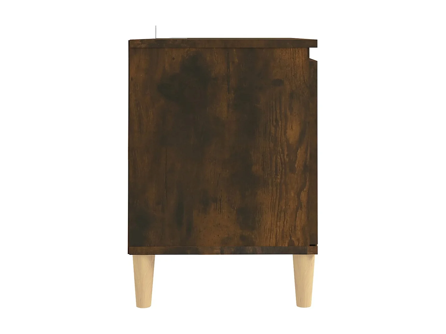 Tv-meubel met houten poten 103,5x35x50 cm gerookt eikenkleurig
