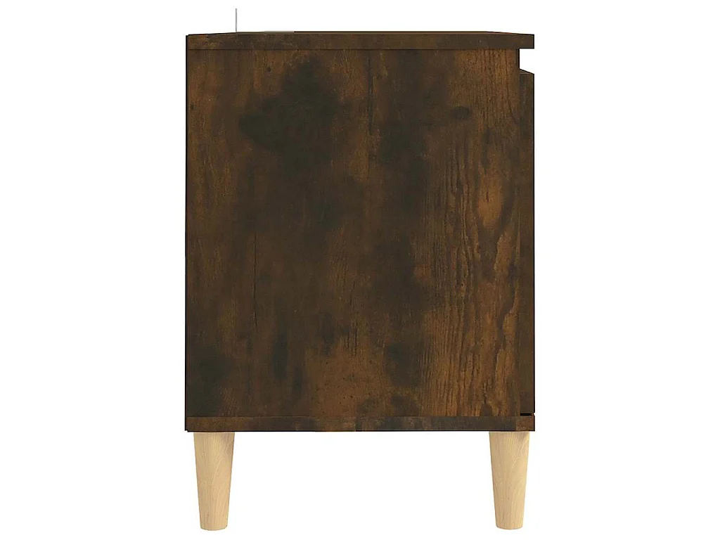 TV-Schrank mit Massivholz-Beinen Räuchereiche 103,5x35x50 cm