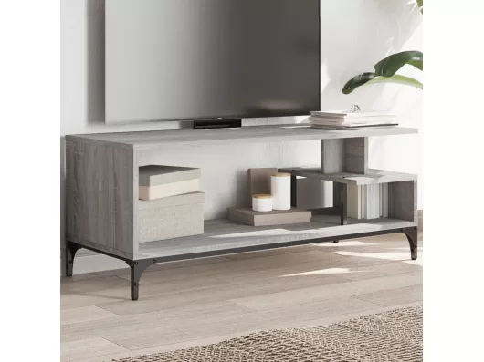 Kauf Unique TV-Schrank Grau Sonoma 102x40x41 cm Holzwerkstoff und Stahl