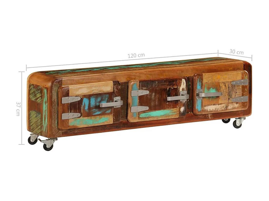 Tv-meubel 120x30x37 cm massief gerecycled hout